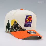 PHOENIX SUNS THE VALLEY NBA HARDWOOD CLASSICS OFF WHITE 9FIFTY A-FRAME NEW ERA SNAPBACK