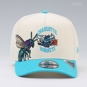 CHARLOTTE HORNETS QUEEN HORNET NBA HWC OFF WHITE 9FIFTY A-FRAME NEW ERA SNAPBACK
