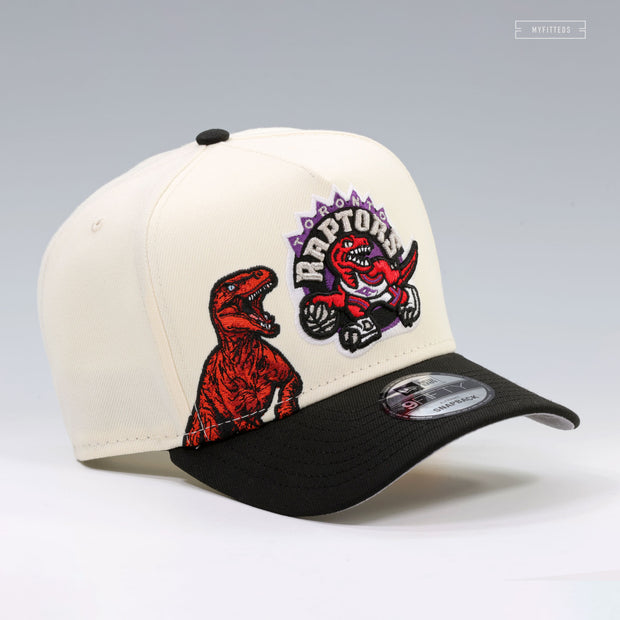 TORONTO RAPTORS RAVAGING RAPTOR NBA HWC 9FIFTY A-FRAME OFF WHITE NEW ERA SNAPBACK