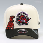 TORONTO RAPTORS RAVAGING RAPTOR NBA HWC 9FIFTY A-FRAME OFF WHITE NEW ERA SNAPBACK