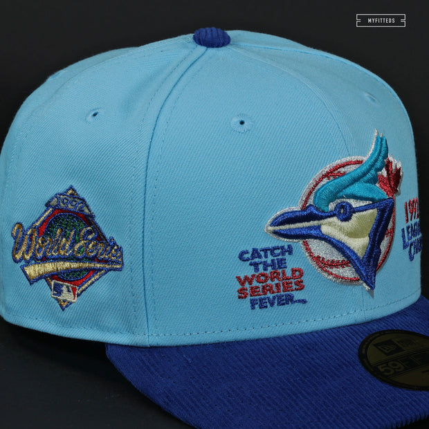 TORONTO BLUE JAYS 1992 WORLD SERIES LEAGUE CHAMPS CATCH THE FEVER NEW ERA HAT