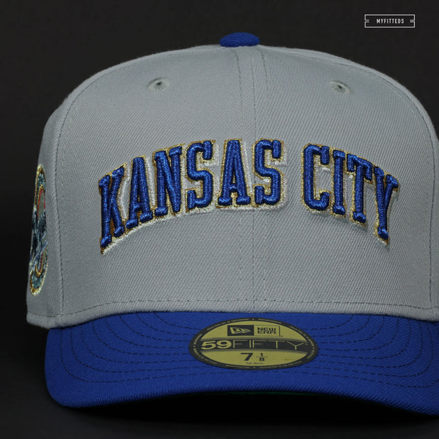 KANSAS CITY ROYALS 1999 ROAD JERSEY WORDMARK NEW ERA FITTED CAP