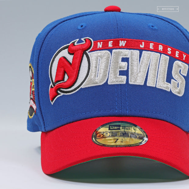 NEW JERSEY DEVILS 1995 STANLEY CUP CHAMPIONS 20TH ANNIVERSARY NJ NETS NEW ERA FITTED CAP