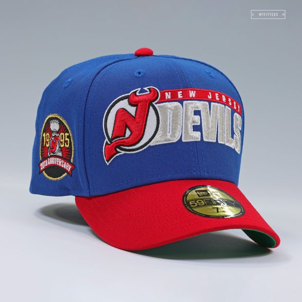 NEW JERSEY DEVILS 1995 STANLEY CUP CHAMPIONS 20TH ANNIVERSARY NJ NETS NEW ERA FITTED CAP
