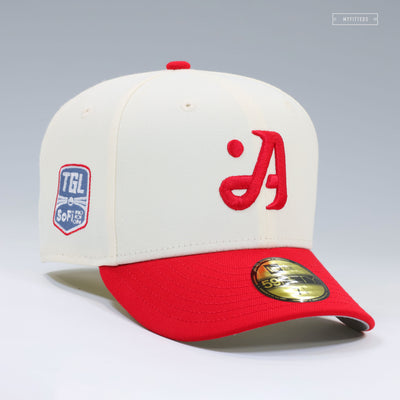 ATLANTA DRIVE GOLF CLUB TGL SOFI OFF WHITE RADIANT RED NEW ERA FITTED CAP