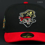 ROUGHLAND PIRATES MF 20TH ANNIVERSARY JET BLACK RADIANT RED NEW ERA HAT