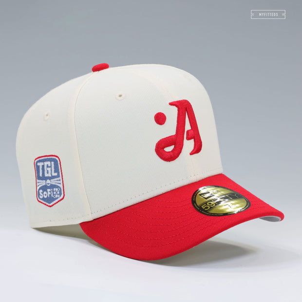 ATLANTA DRIVE GOLF CLUB TGL SOFI OFF WHITE RADIANT RED NEW ERA FITTED CAP