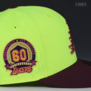 LOS ANGELES LAKERS 60TH ANNIVERSARY NEON GRADIENCE NEW ERA FITTED CAP