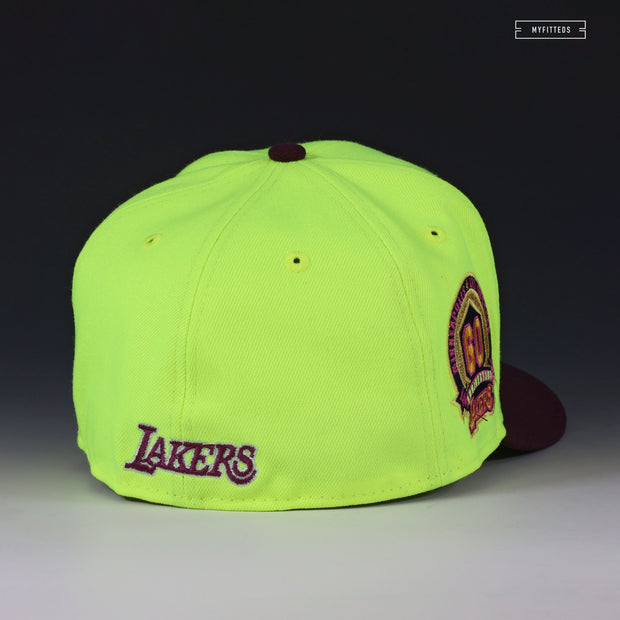 LOS ANGELES LAKERS 60TH ANNIVERSARY NEON GRADIENCE NEW ERA FITTED CAP