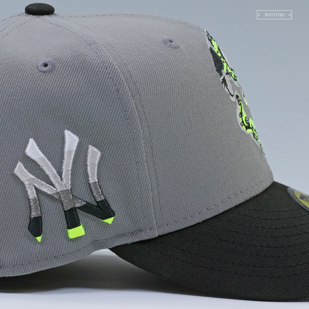 NEW YORK YANKEES SKULL HUMAN ANATOMY NIKE AIR MAX 95 OG NEON YELLOW INSPIRED NEW ERA CAP