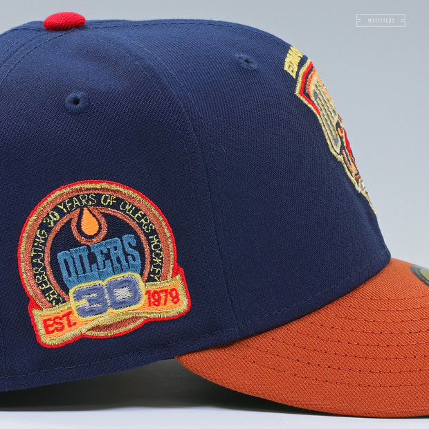EDMONTON OILERS 30TH ANNIVERSARY 2007 JERSEY INSPIRED NEW ERA FITTED CAP