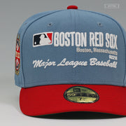 BOSTON RED SOX 1918 WORLD SERIES LAUREL TEAM ID WEATHERED LOOK NEW ERA FITTED CAP