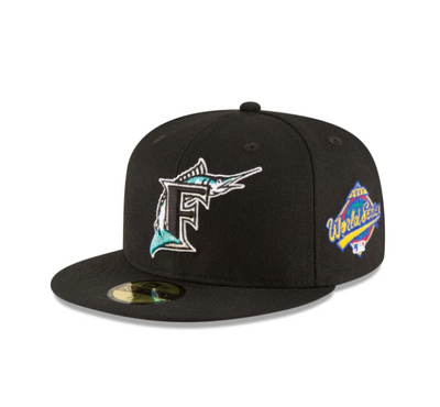 FLORIDA MARLINS 1997 WORLD SERIES "JET BLACK" NEW ERA FITTED HAT